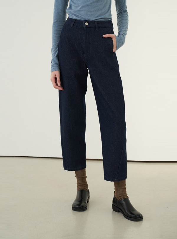 Round fit pants (navy)